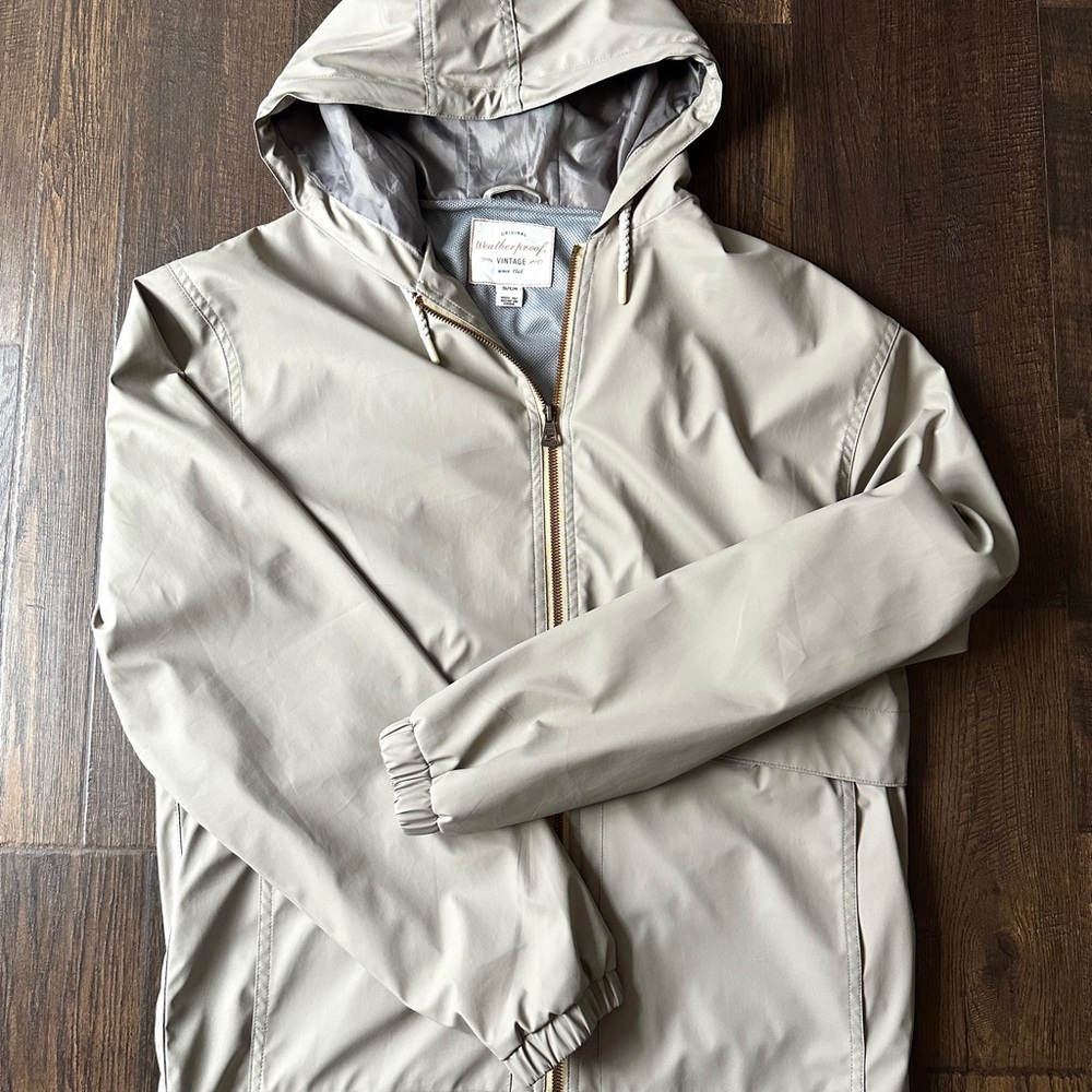 New Weatherproof Hooded Windbreaker